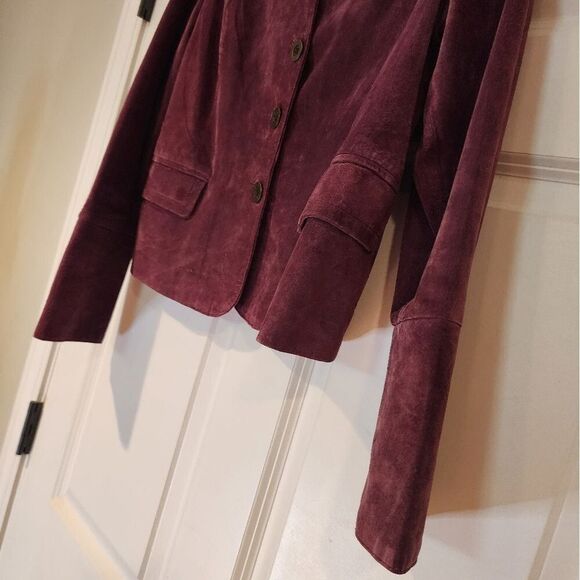 C Concept 100% leather plum colored jacket Size 10 - Picture 4 of 5